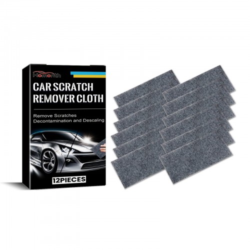 Homonth Nano Magic Cloth 12-Pack - Instant Car Scratch Removal, Easy-to-Use, Auto Paint Care for DIY Detailing